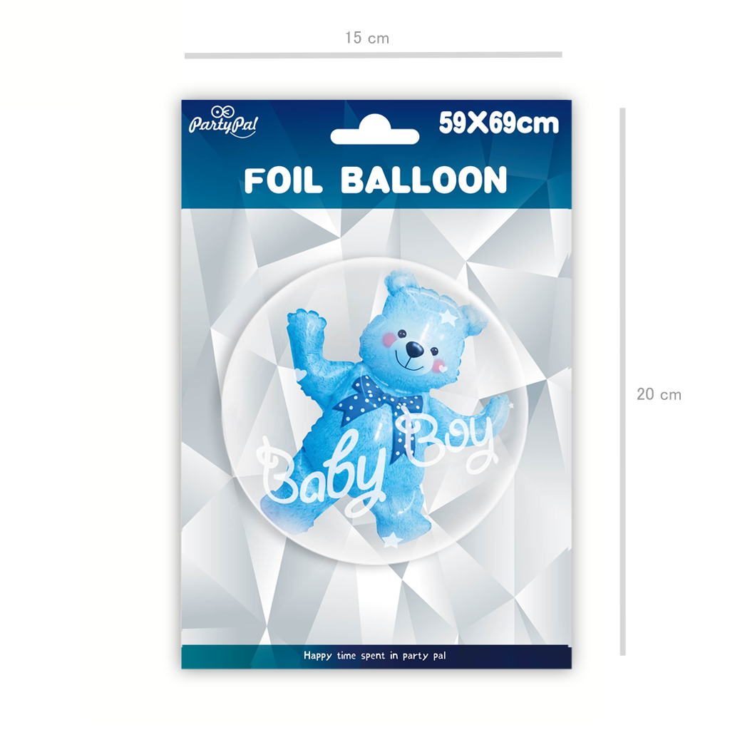 Balon foliowy Baby Boy Miś 59cm x 69cm