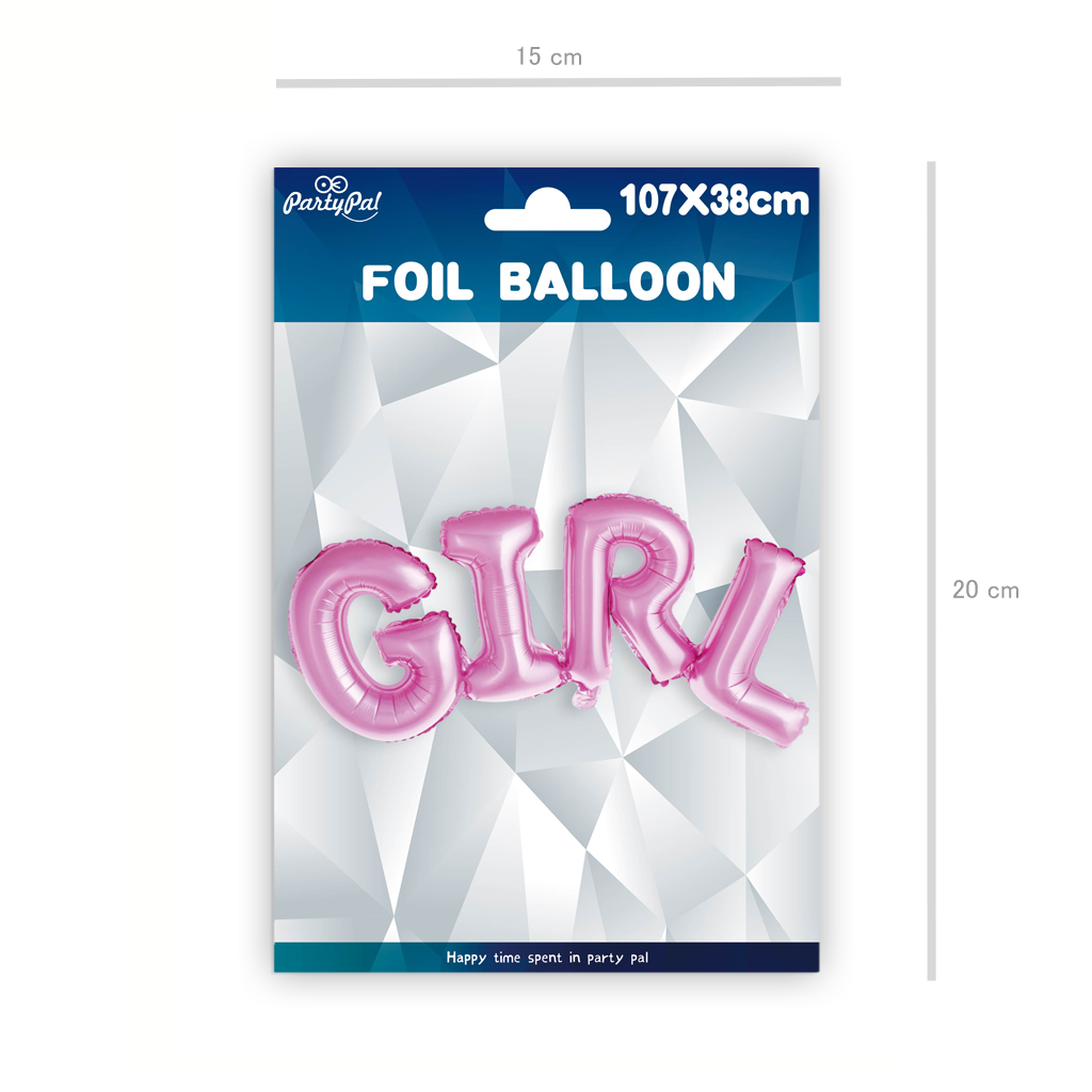 Balon foliowy GIRL 107cm x 38cm