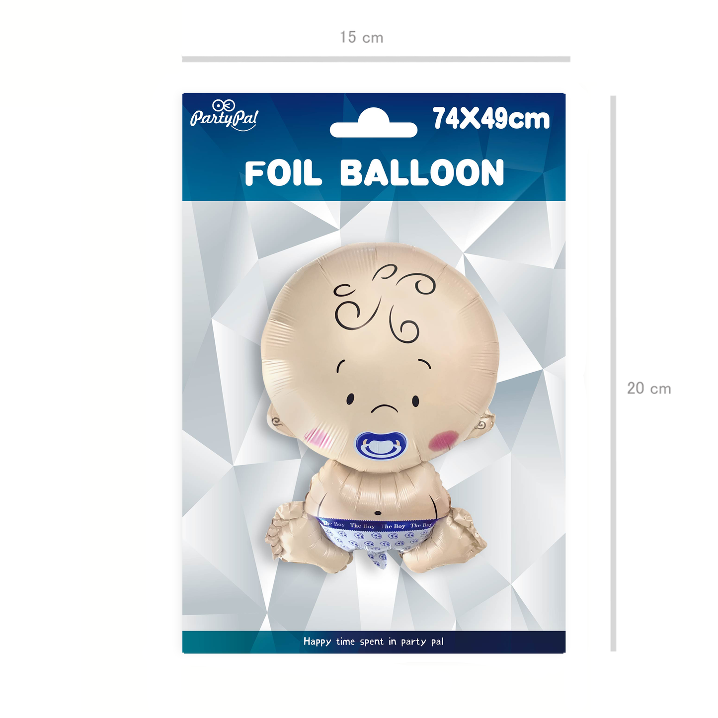 Balon foliowy bobas chłopiec 74cm x 49cm
