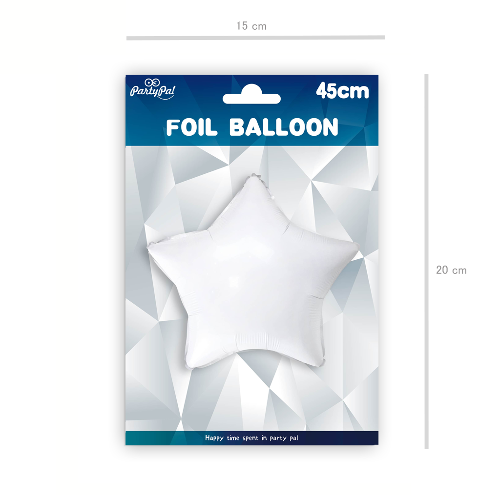 Balon foliowy gwiazda biała 18cali