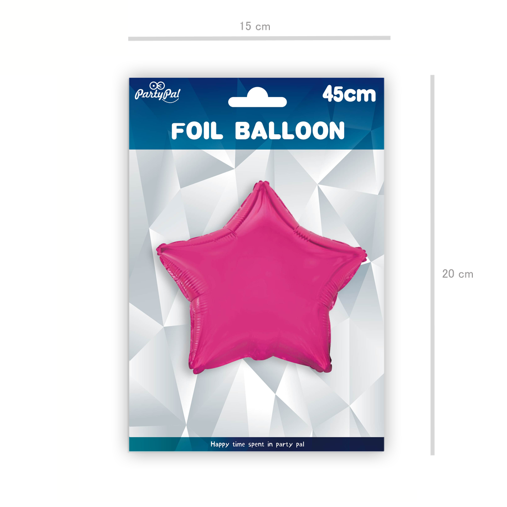 Balon foliowy gwiazda fuksja 18cali