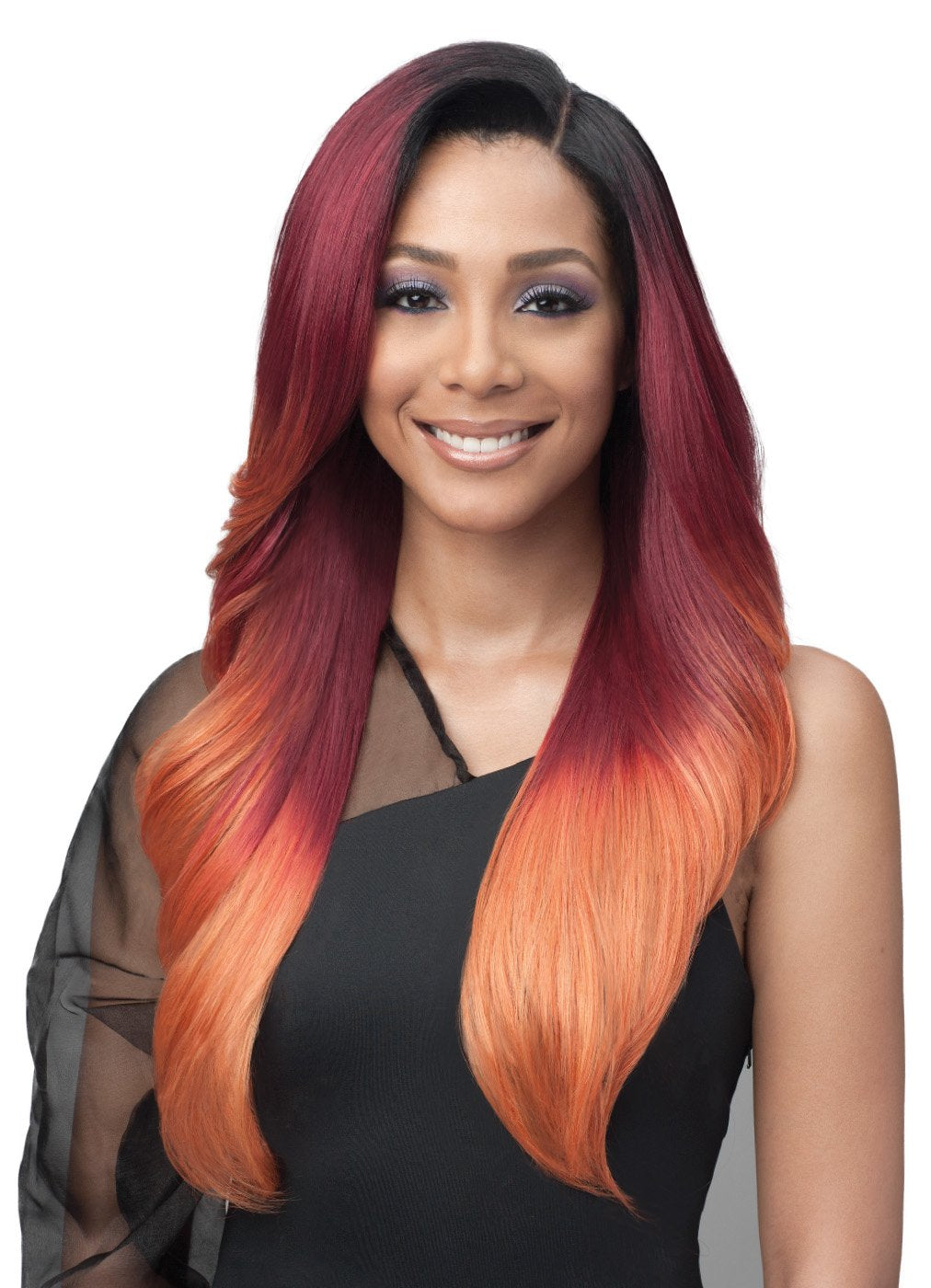 Bobbi Boss Human Hair Blend 13X7 Glueless Frontal Lace Wig MBLF001 ALIVIA