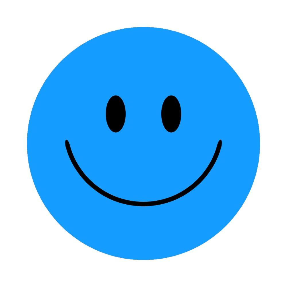 Acrylic Mountable Smilies! - 7x7 inch / Blue