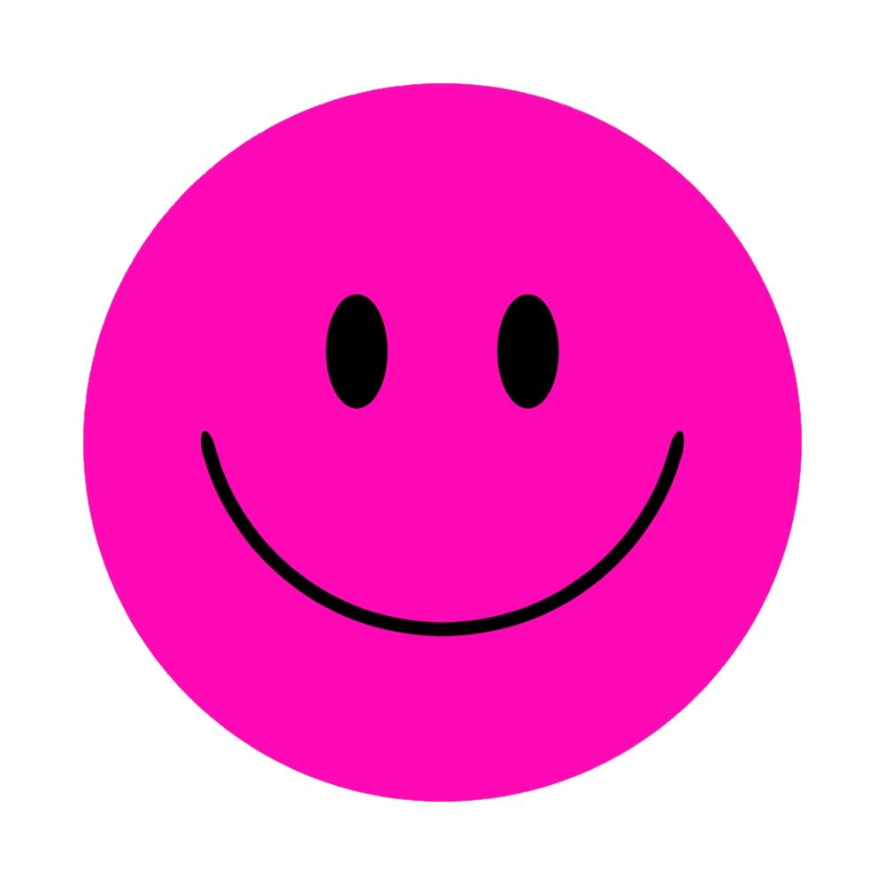 Acrylic Mountable Smilies! - 7x7 inch / Hot Pink