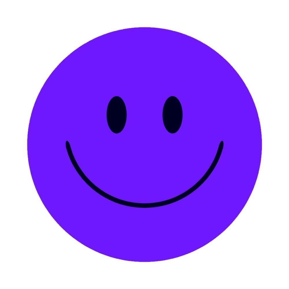 Acrylic Mountable Smilies! - 7x7 inch / Purple