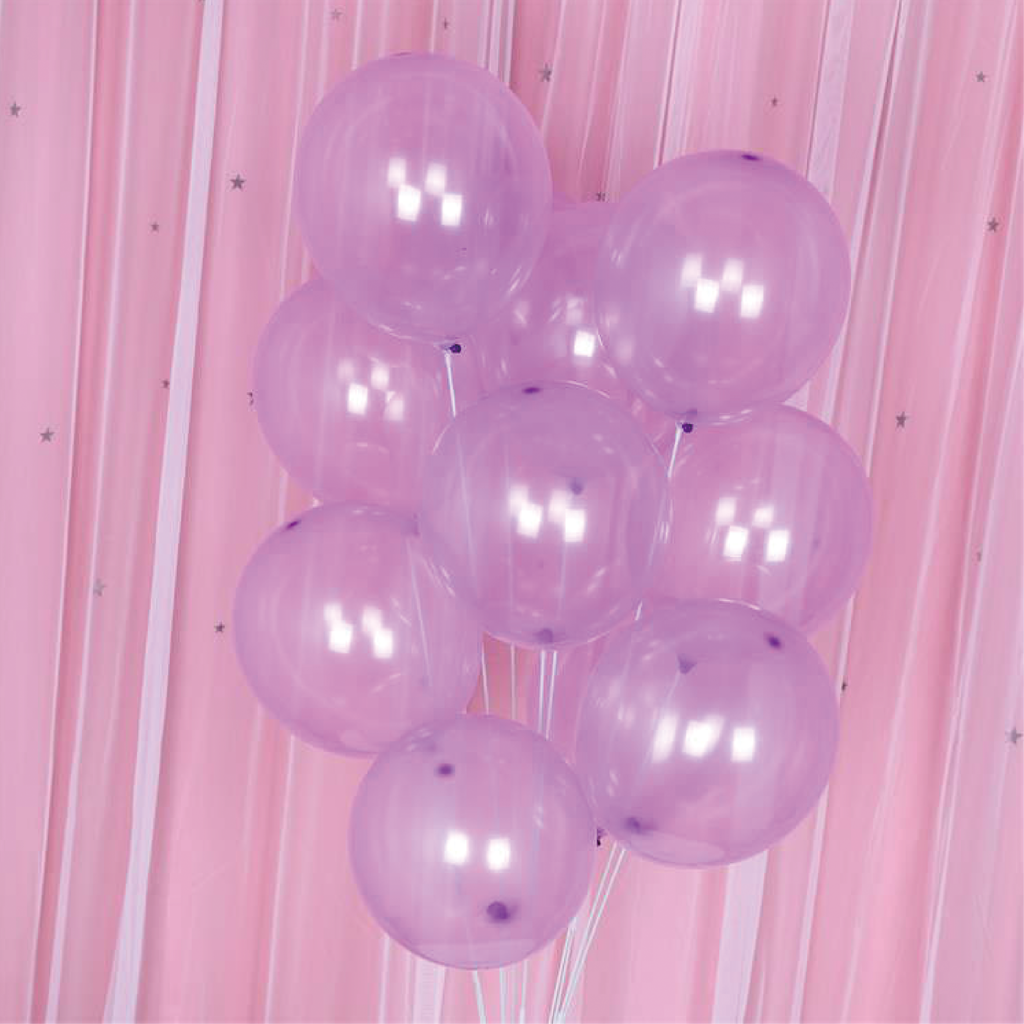 Balon fioletowy transparentny 12 cali - Party Pal