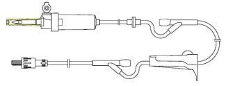 Amsino IV Administration Set 15 Drop Needle Injection