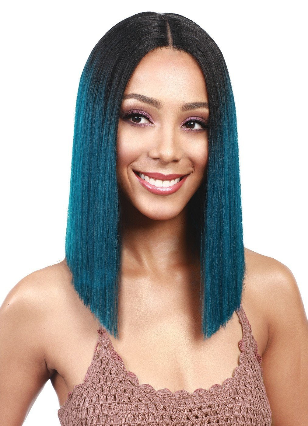 Bobbi Boss Human Hair Blend 13X6 Frontal Lace Wig MOGLWJE26 JERRY CURL 26