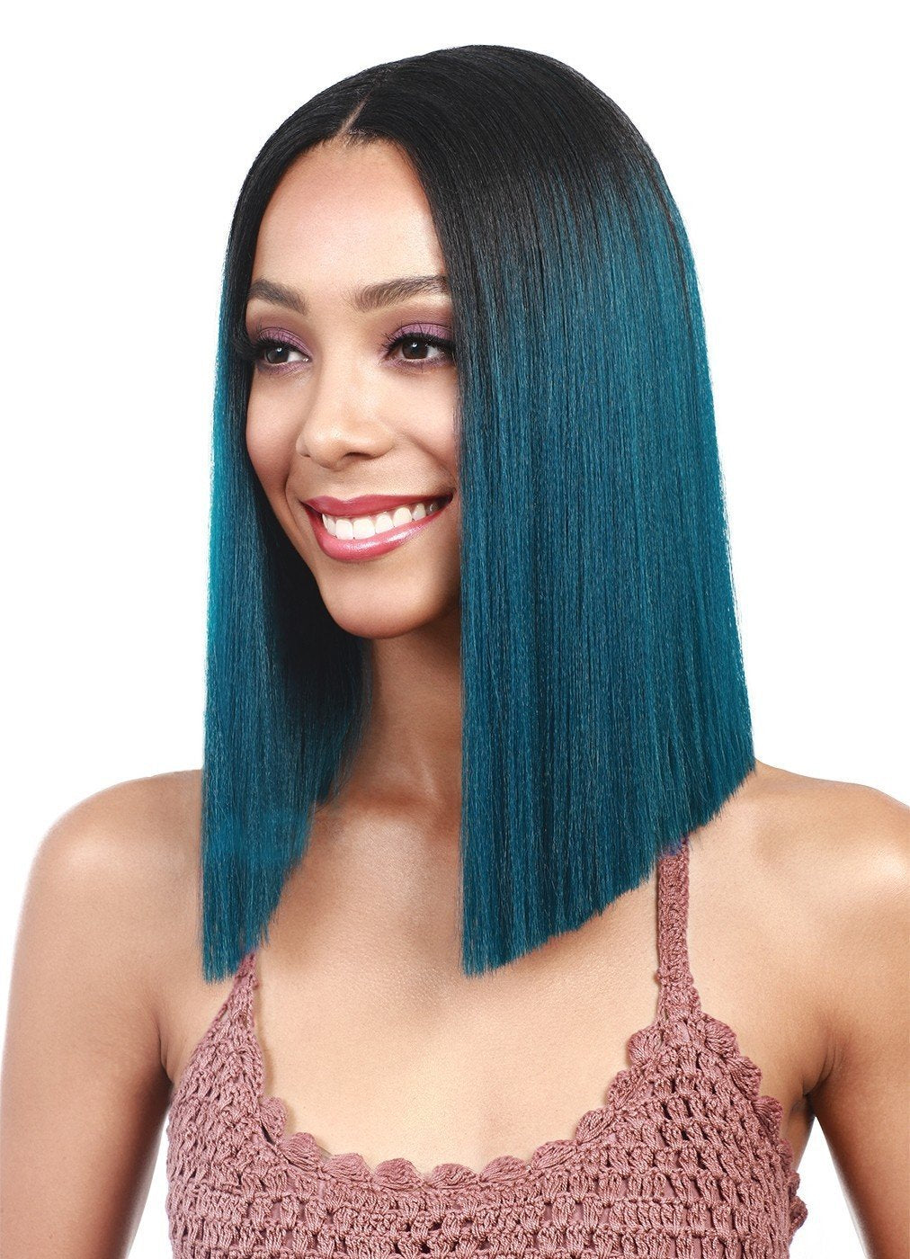 Bobbi Boss Human Hair Blend 13X6 Frontal Lace Wig MOGLWJE26 JERRY CURL 26