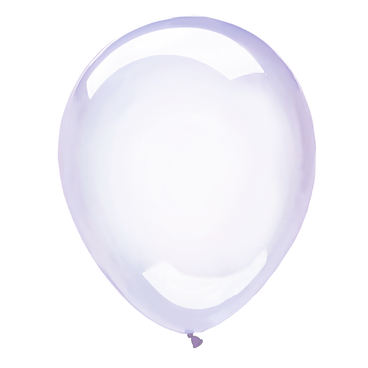 Balon fioletowy transparentny 10cali 12szt