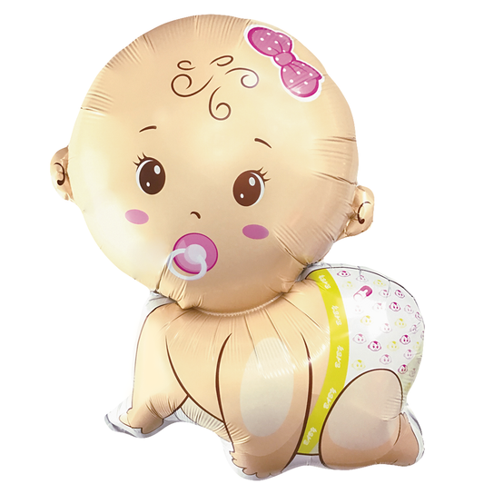 Balon foliowy bobas dziewczynka 77cm x 65cm